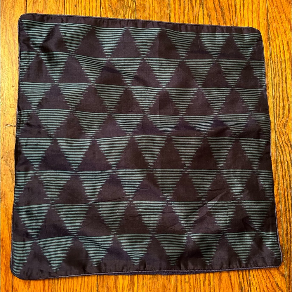 Fabindia blue & light blue accent pillow cover